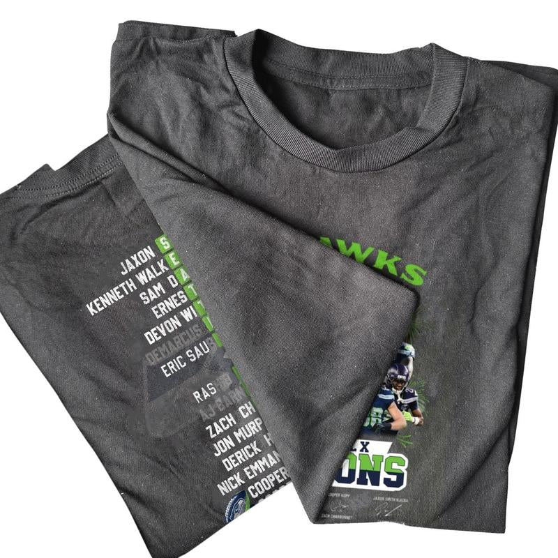 2025-2026 All Team Winner T-Shirt Seattle Football Signature Sweatshirt Merch Sport for Fan Menswear Streetwear Jaxoon Smithh SV8